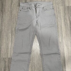 Levis Men's 514 Twill Light Gray Straight 30x29